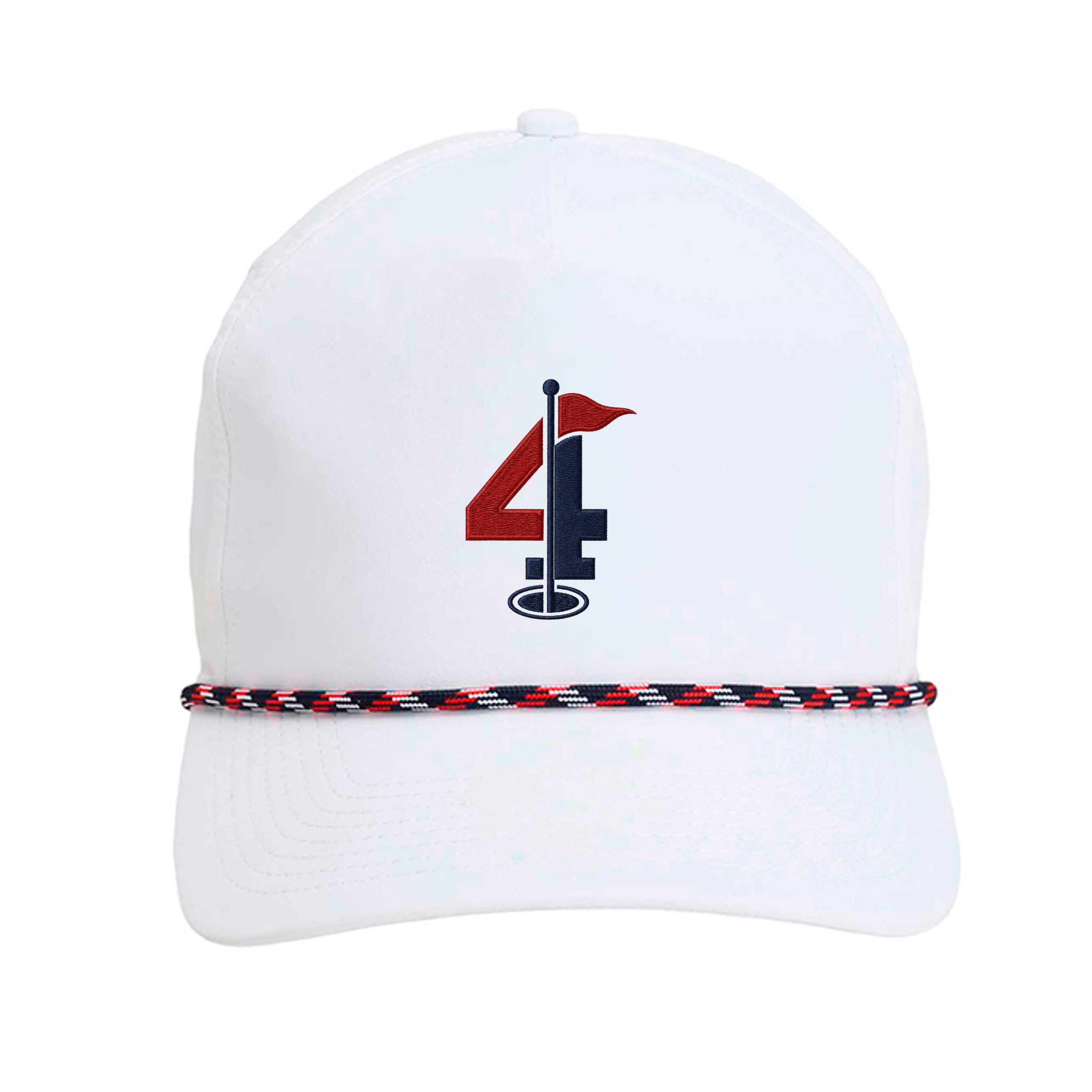 White/ Navy-Red - 5054 - FRONT